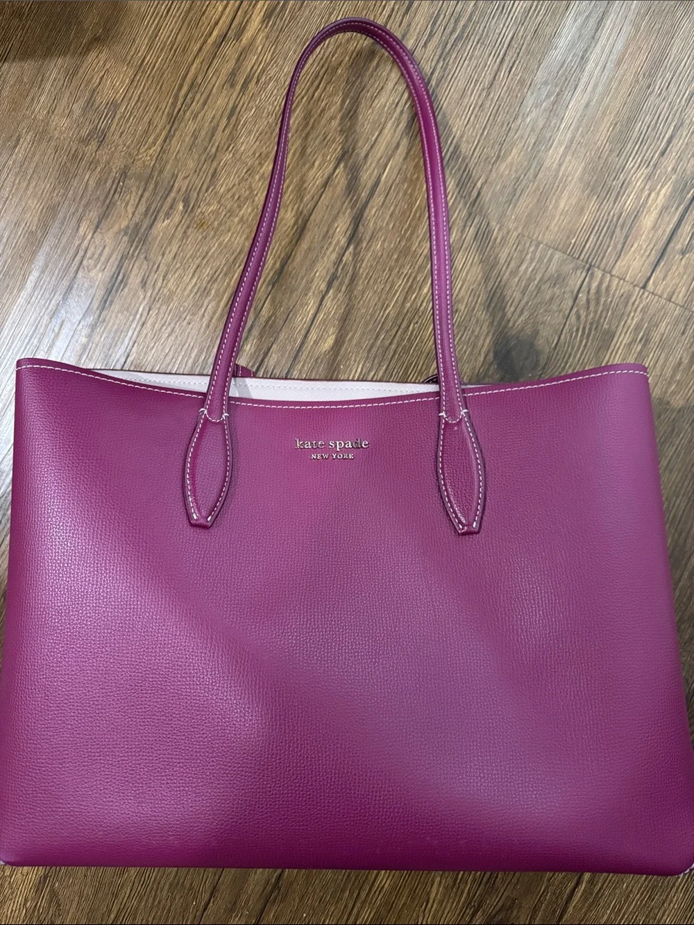 kate spade Magenta Pebbled Leather Tote